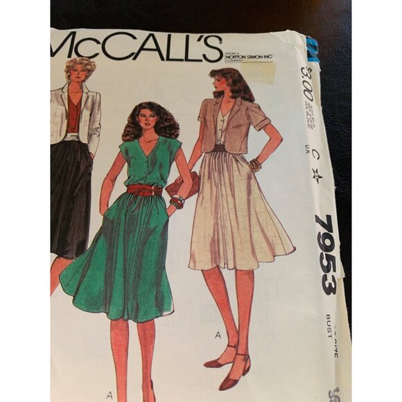 McCall's Misses Jacket and Dress Sewing Pattern Sz 16 7953 - Uncut - Picture 3 of 9